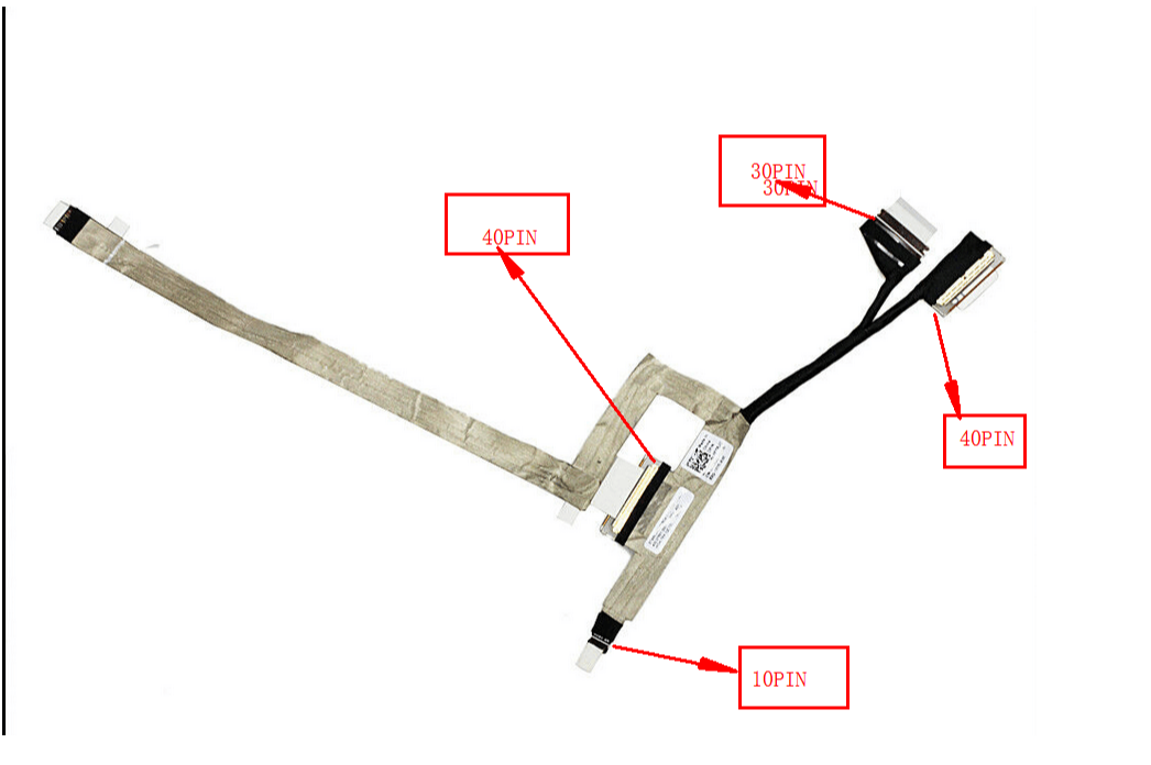 For Dell INSPIRON 13 5368 5378 5379 Latitude 3390 2-in-1 FHD EDP LCD Screen Cable 40pin 0FTRJC 450.07R01.0001 450.07R01.0011 450.07R01.0021