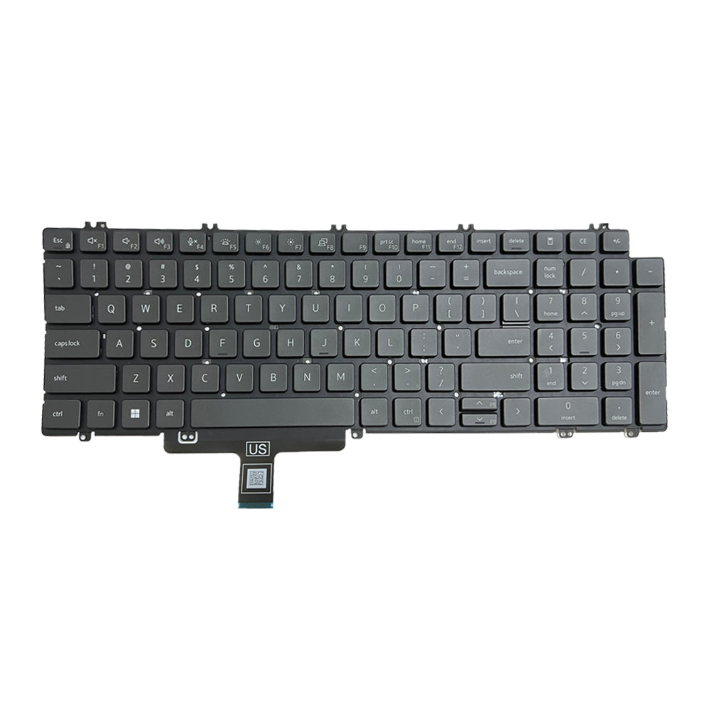 For Dell Latitude 5520 5521 Precision 3560 3561 US Backlit Keyboard Black