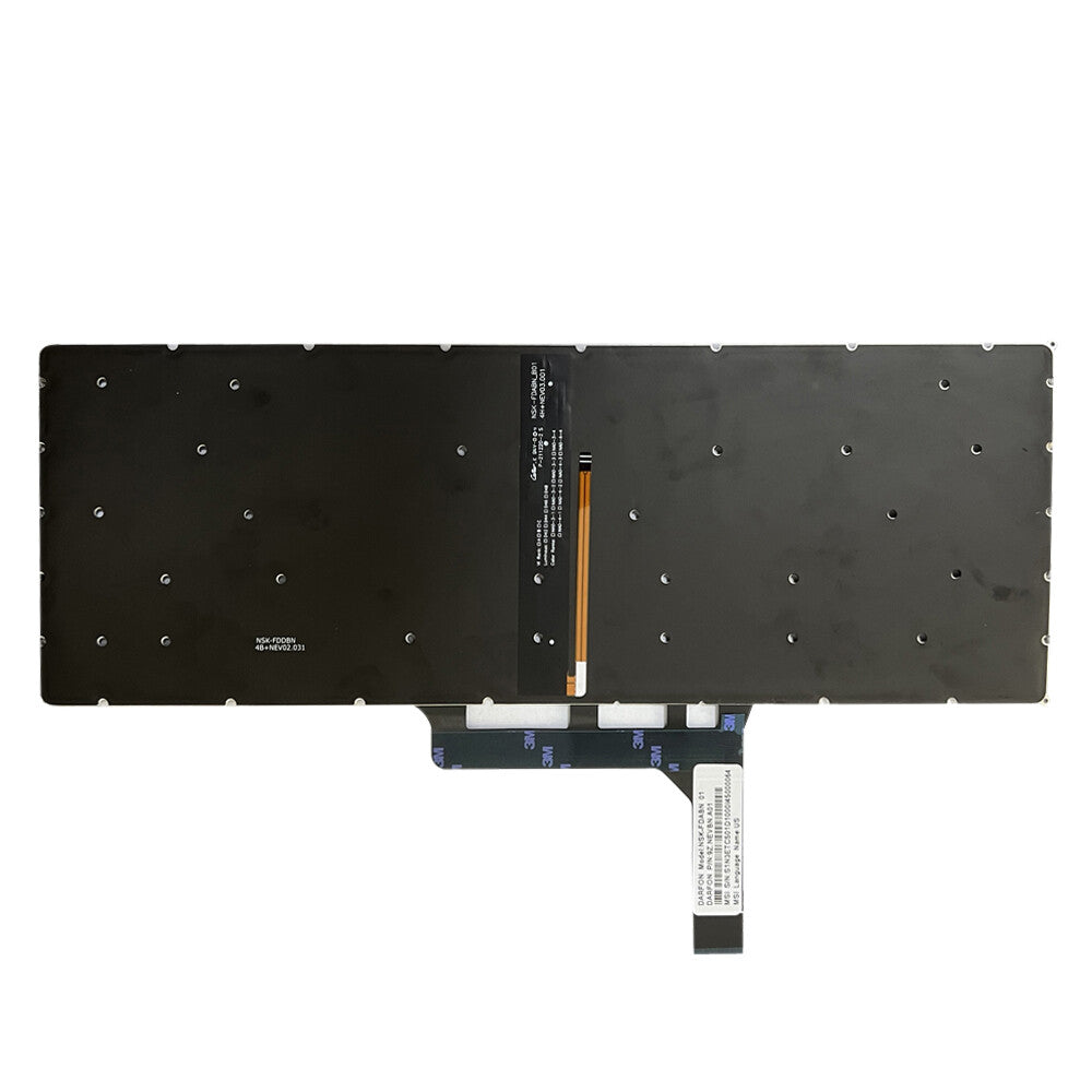 For MSI MS-16Q3 P65 Creator 8RD P65 Creator 8RE US Gray Backlit Keyboard NSK-FDABN_800 P-180402-2