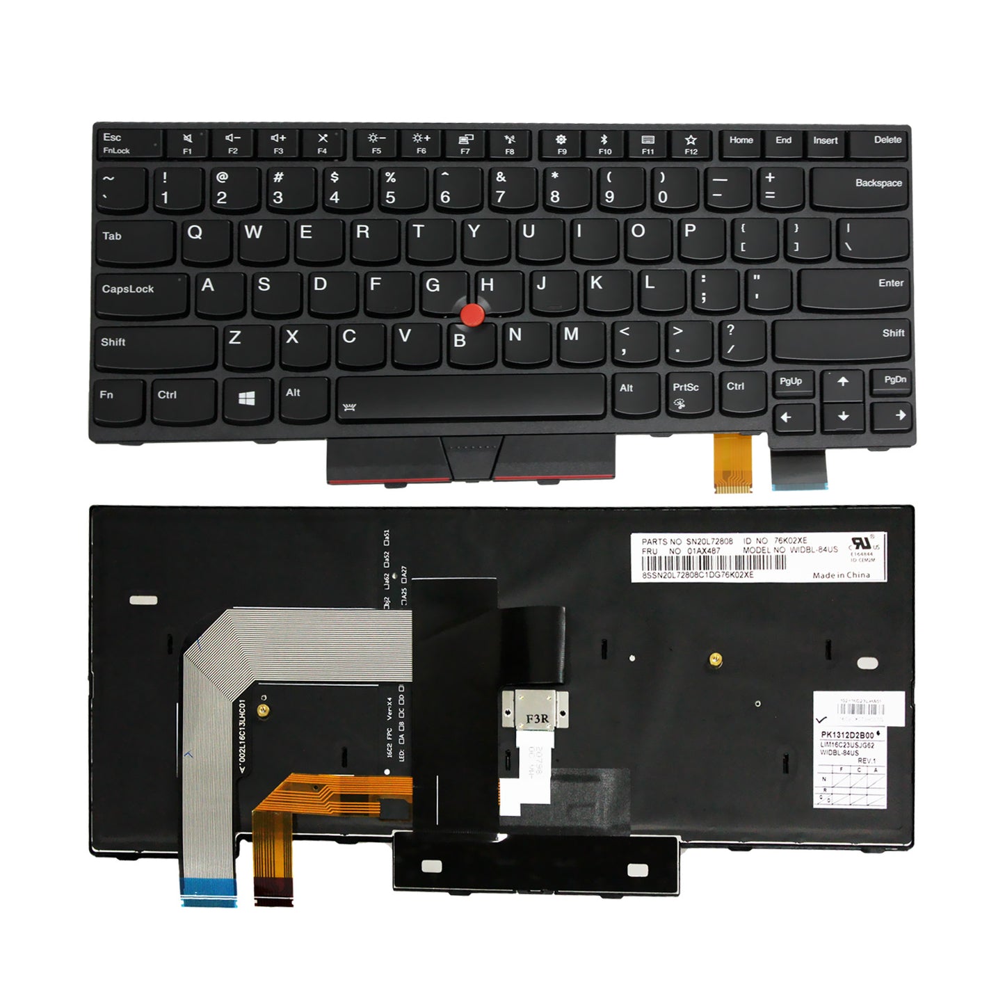 For LENOVO ThinkPad  T470 20HD 20HE 20JM 20JN A475 20KL 20KM T480 20L5 20L6 A485 20MU 20MV US Backlit Keyboard 01AX569 01AX528 01AX487