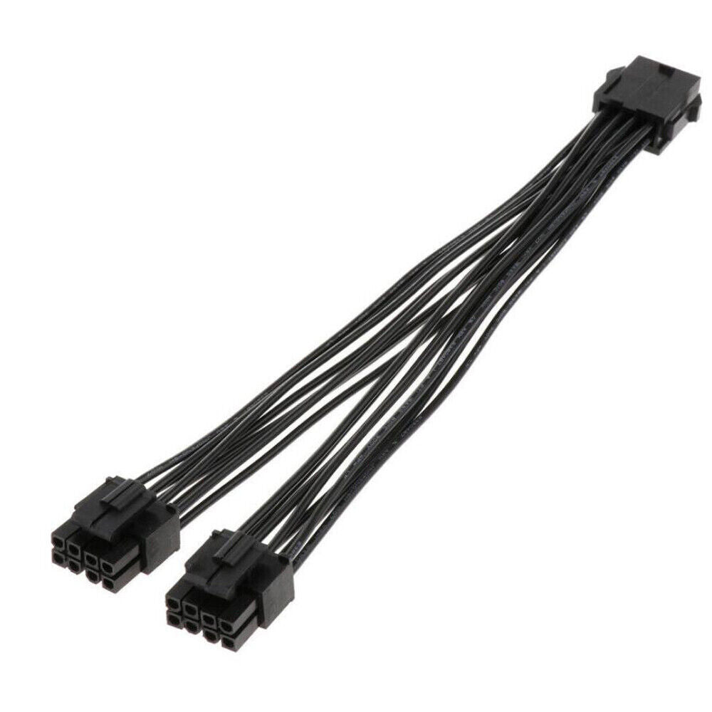 8Pin Female to Dual 8Pin(4+4) Male 18AWG CPU Power Supply Extension Cable