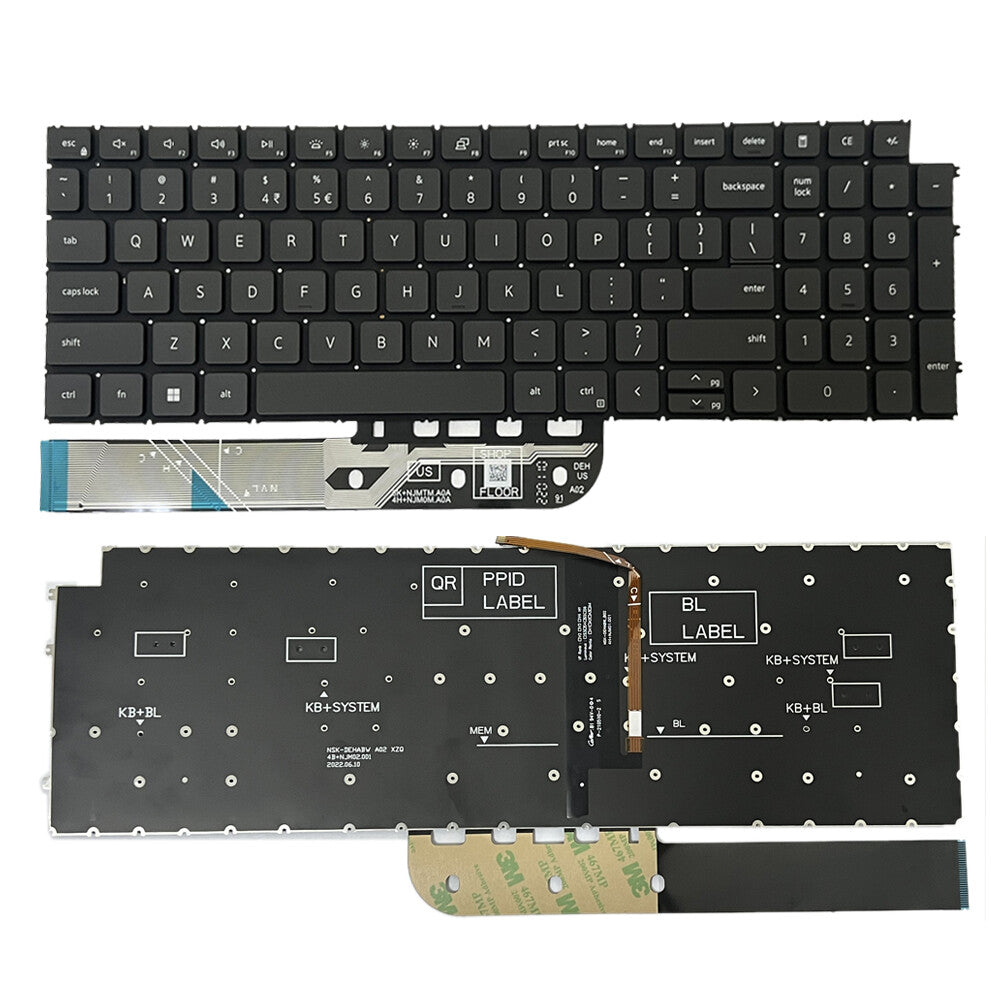 For Dell Inspiron 15 3511 3515 5510 5515 7510 16 7610 US Backlit Keyboard