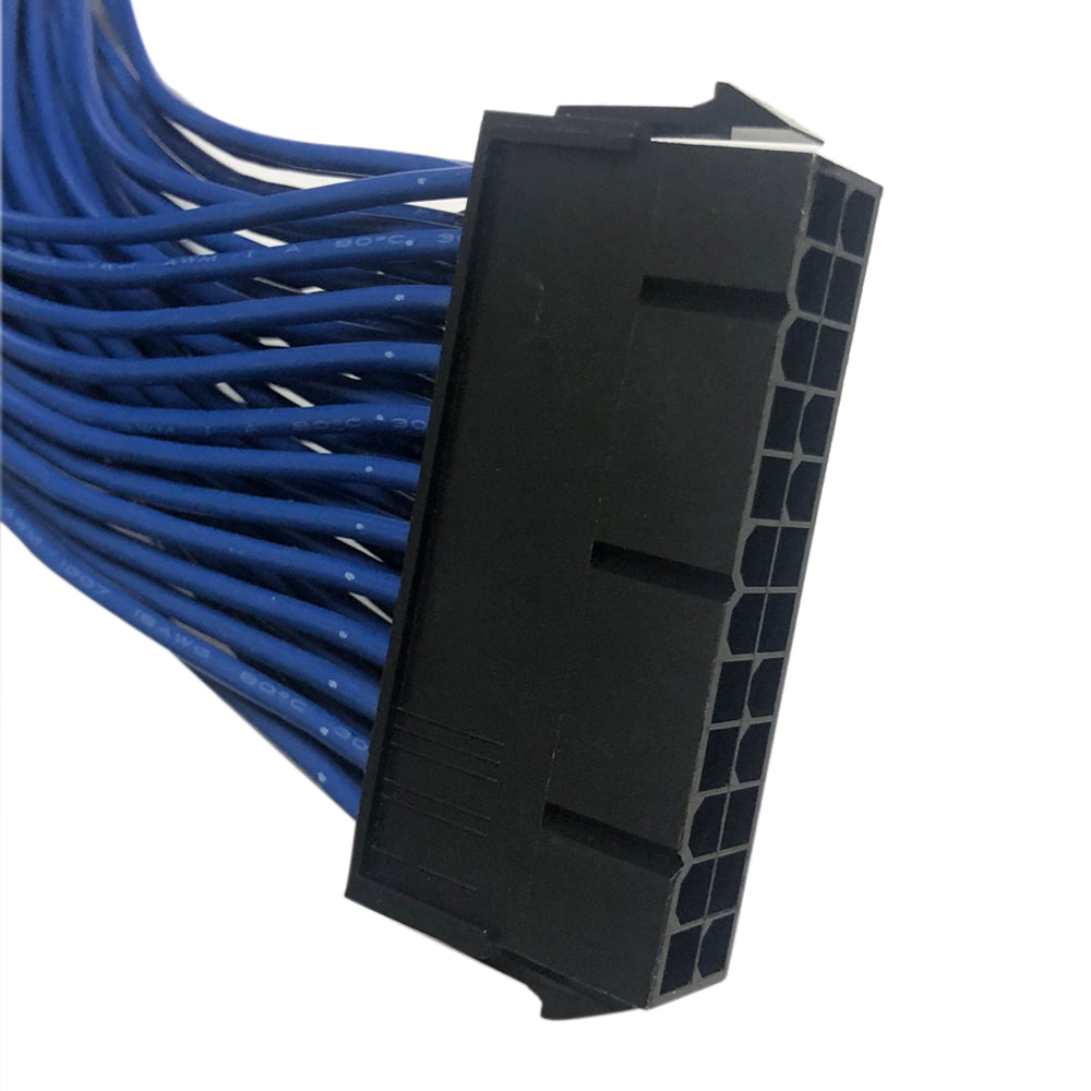 Power Supply Extension Cable PSU Male to Female Y Splitter Replacement for ATX 24Pin 1 to 2 Port 23.5cm