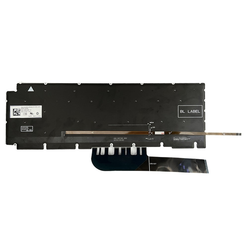 For Dell Inspiron G15 5510 5511 5515 5520 US Backlit Keyboard 0TJ0J6 490.0GE07.0A01