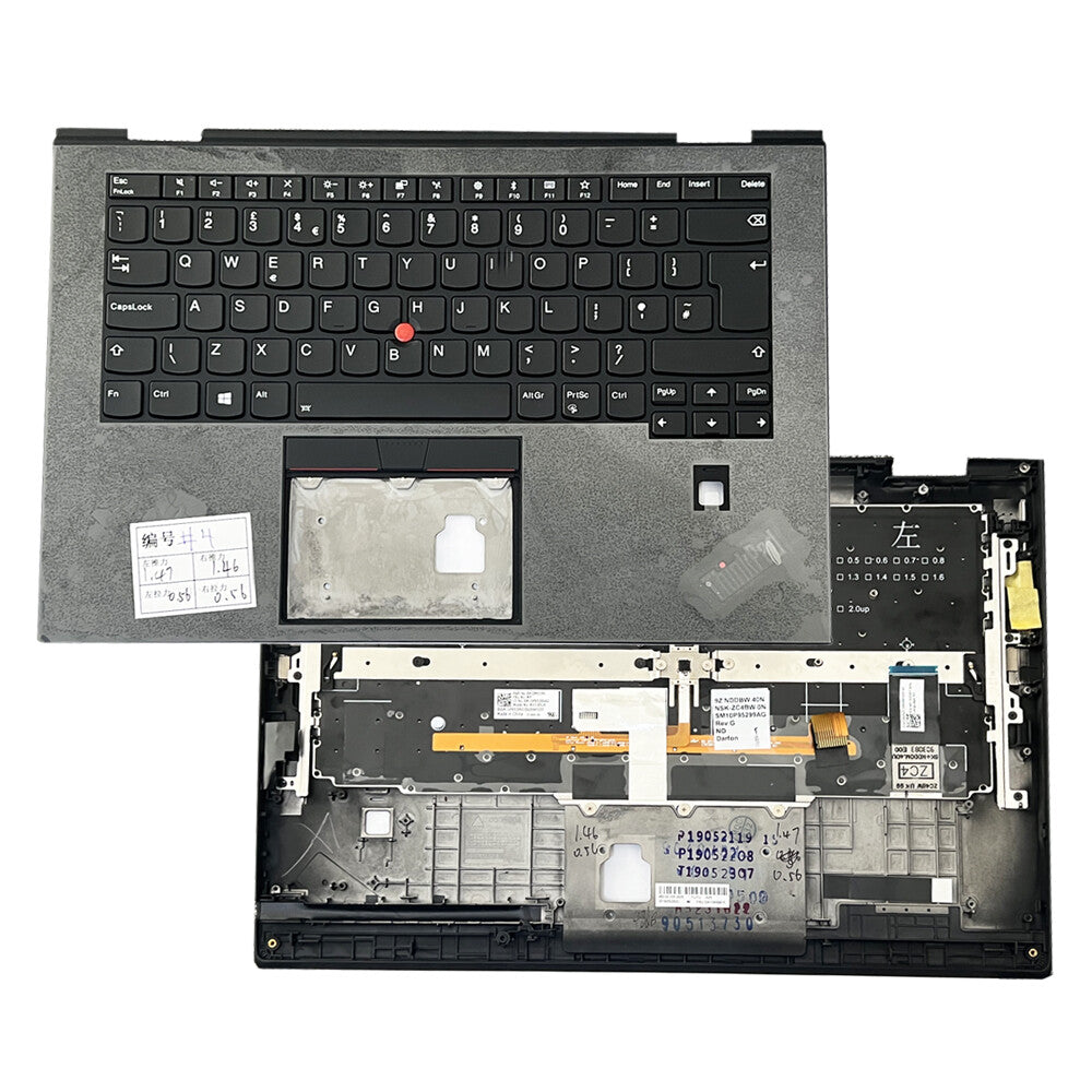 For Lenovo ThinkPad X1 Yoga 3rd Gen 20LD 20LE 20LF 20LG C-shell UK Backlit Keyboard 460.0CX05.0005 SM10P95299