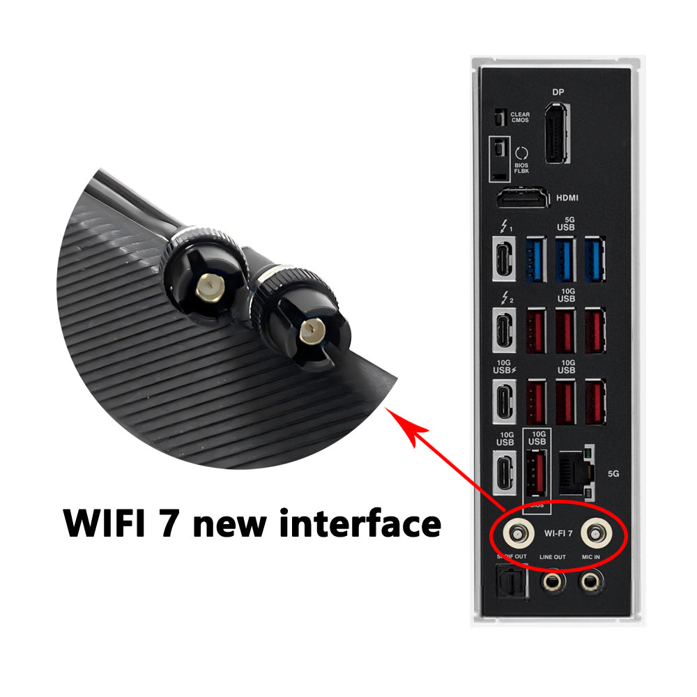For ASUS PRIME B840M-A | PRIME B850M-A | PRIME B850M-A WIFI-CSM WiFi Antenna Cable
