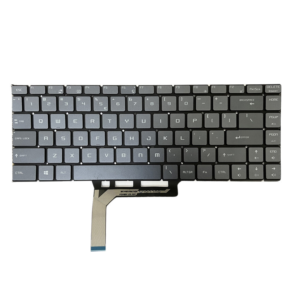 For MSI MS-16Q3 P65 Creator 8RD P65 Creator 8RE US Gray Backlit Keyboard NSK-FDABN_800 P-180402-2