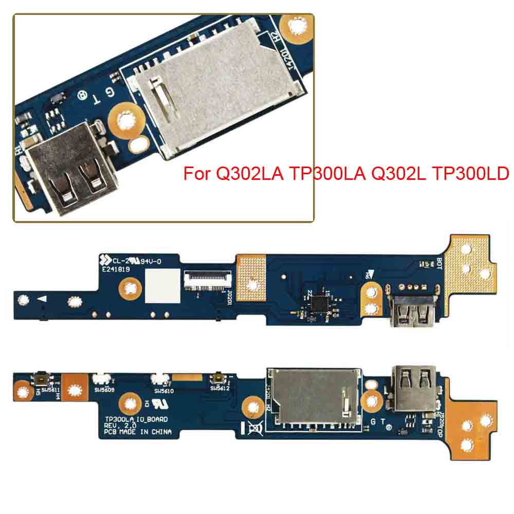 For ASUS TP300 TP300L TP300LA TP300LD Q302 Q302L Q302LA USB Power Button Board 60NB05Y0-IO1070 90NB05Y1-R10030