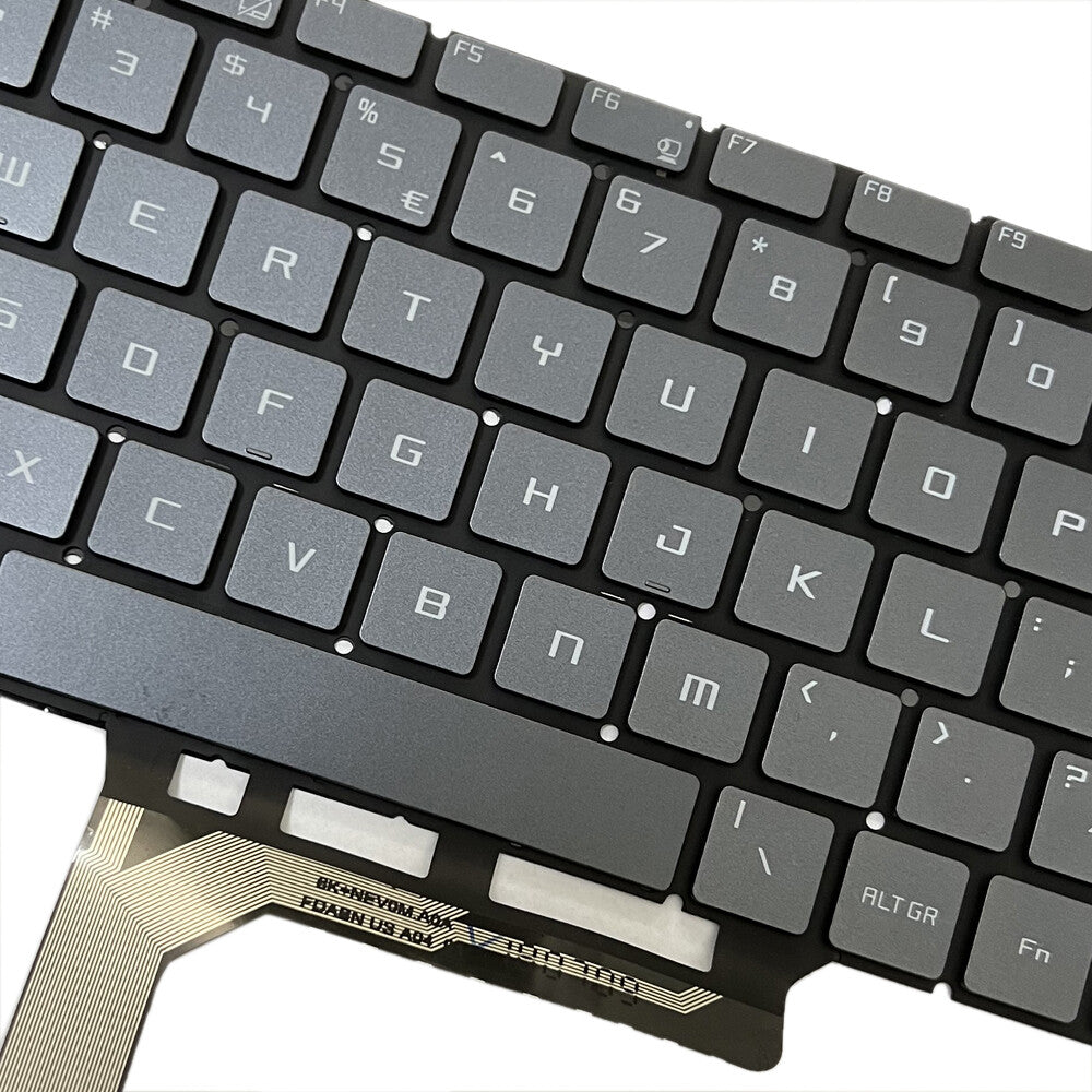 For MSI MS-16Q3 P65 Creator 8RD P65 Creator 8RE US Gray Backlit Keyboard NSK-FDABN_800 P-180402-2