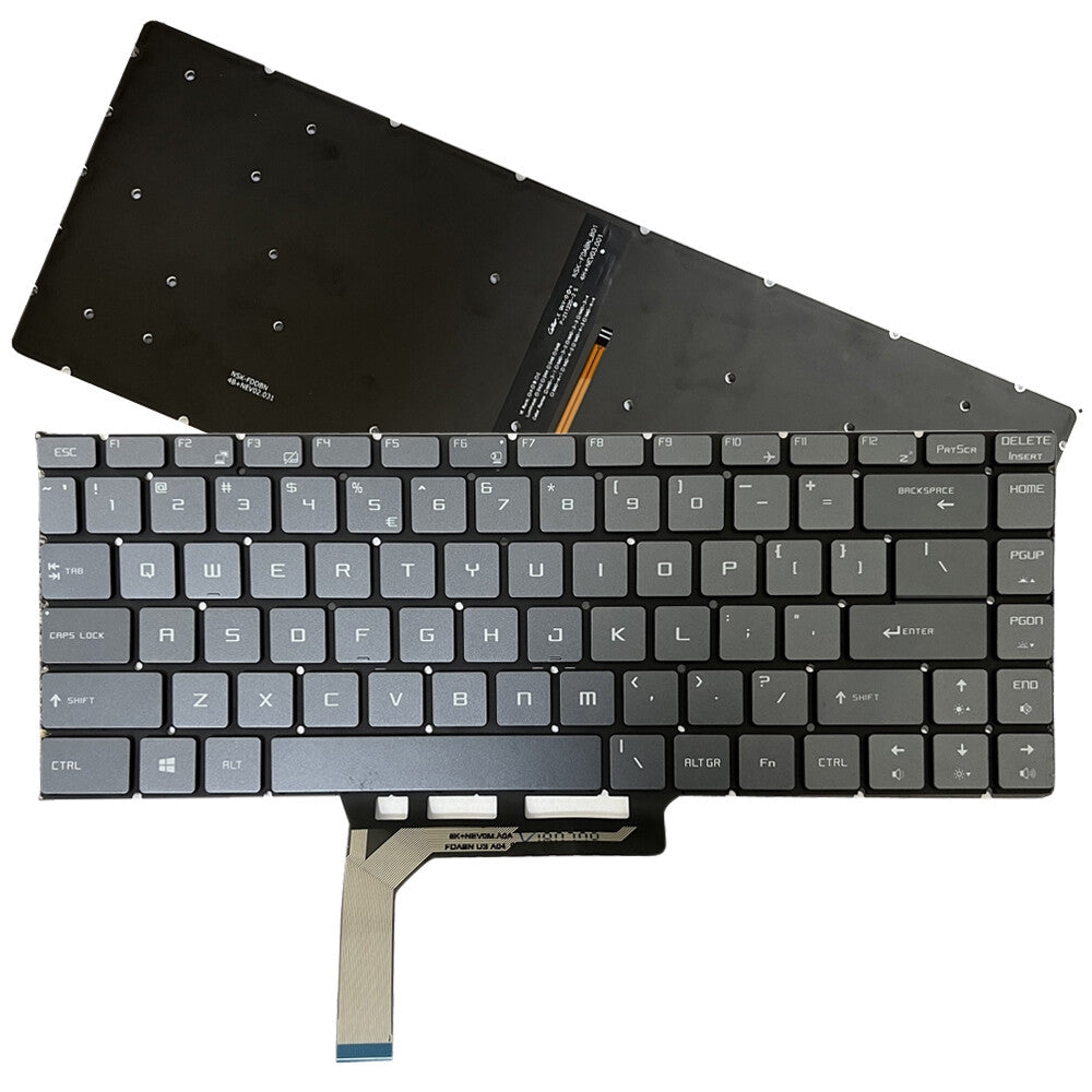 For MSI MS-16Q3 P65 Creator 8RD P65 Creator 8RE US Gray Backlit Keyboard NSK-FDABN_800 P-180402-2