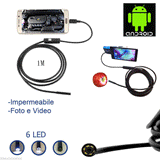 Endoscope 7mm Inspection Camera For Android PC Laptop Borescope Waterproof 6 LED