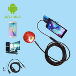 Endoscope 7mm Inspection Camera For Android PC Laptop Borescope Waterproof 6 LED